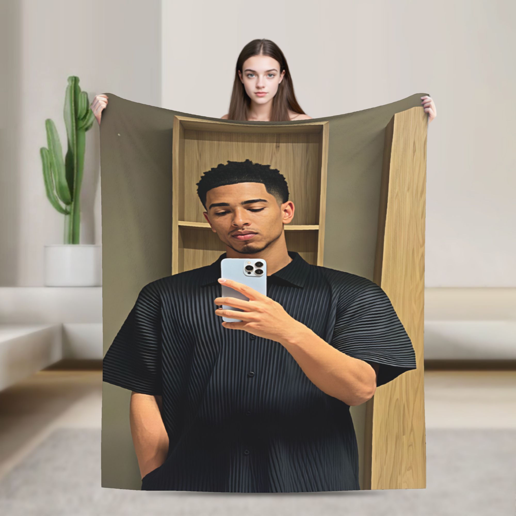 Flannel Shirt Lined - Jude Bellingham Günlük Gömlek Aynalı Selfie