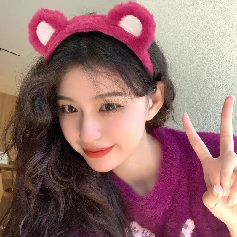 1-5 adet sevimli çilek ayı pel - Winter Headband Fleece incelemesi ve fiyatı
